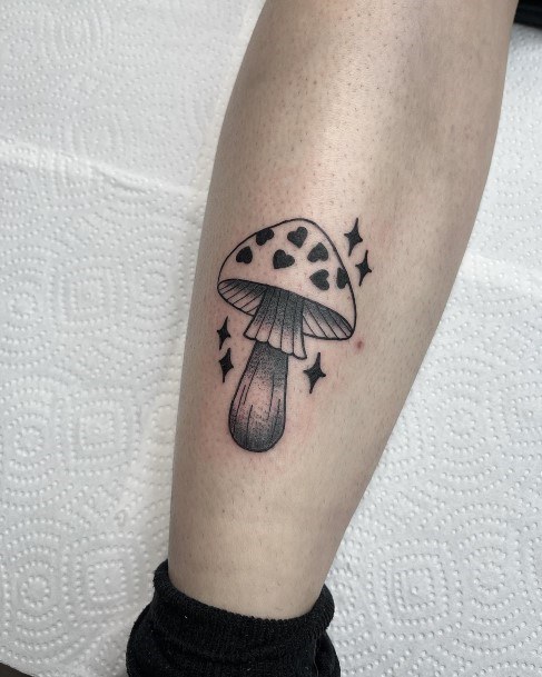 Girls Small Mushroom Tattoo Designs