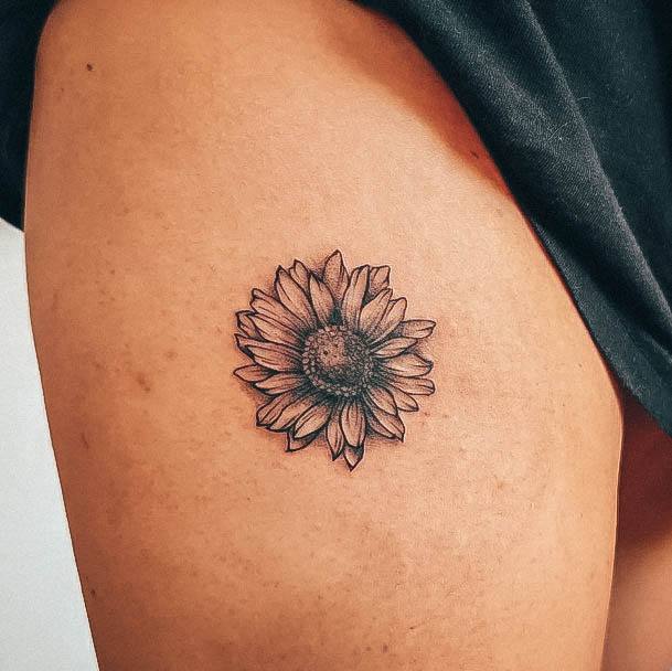 Girls Small Sunflower Tattoo Designs