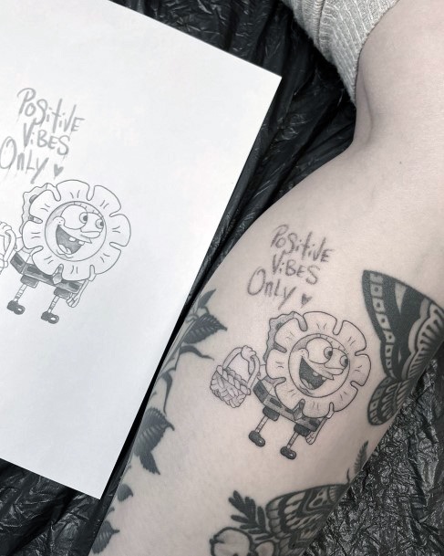 Girls Spongebob Tattoo Ideas