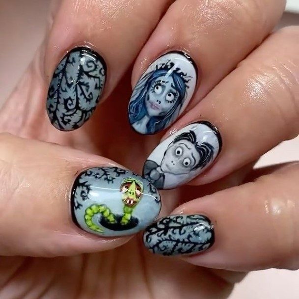 Girls Spooky Nail Designs