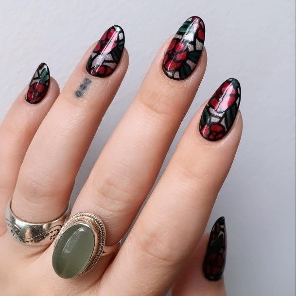 Girls Stained Glass Nail Ideas