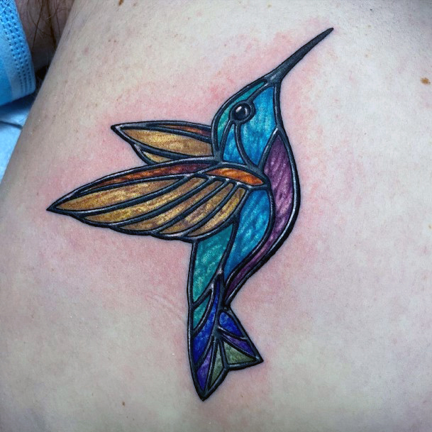 Girls Stained Glass Tattoo Designs