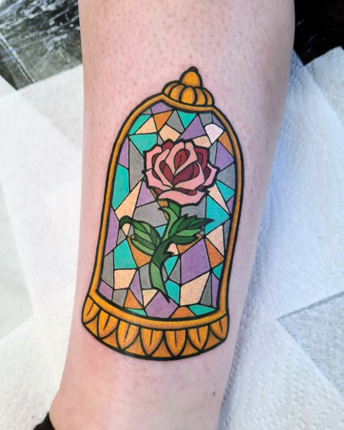 Girls Stained Glass Tattoo Ideas