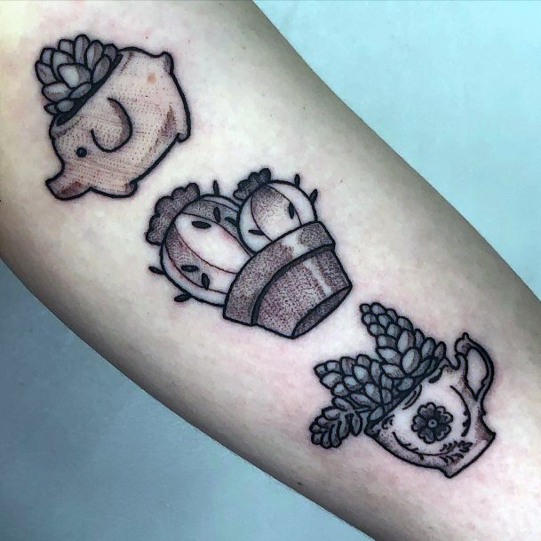 Girls Succulent Tattoo Designs