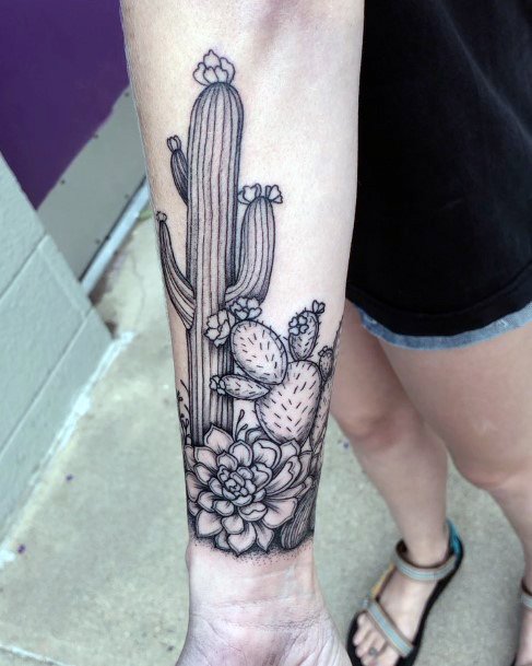 Girls Succulent Tattoo Ideas