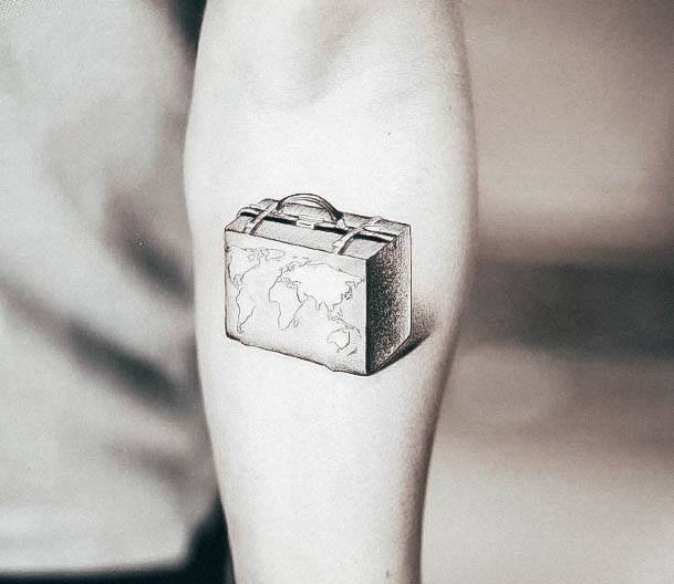 Girls Suitcase Tattoo Ideas