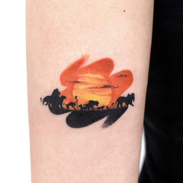 Girls Sunset Sunrise Tattoo Ideas