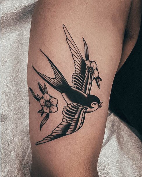 Girls Swallow Tattoo Designs