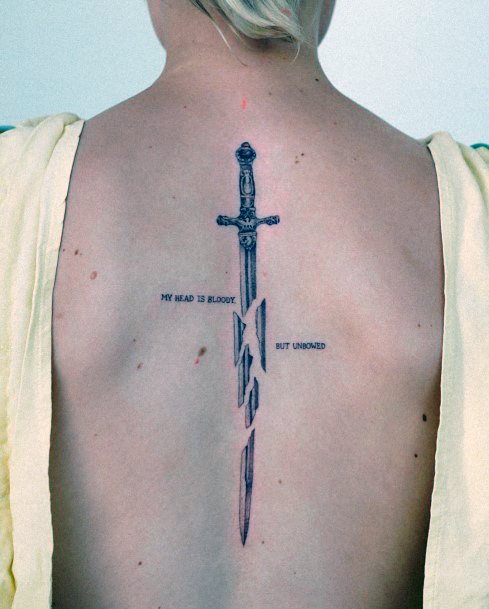 Girls Sword Tattoo Designs