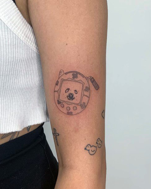 Girls Tamagotchi Tattoo Ideas