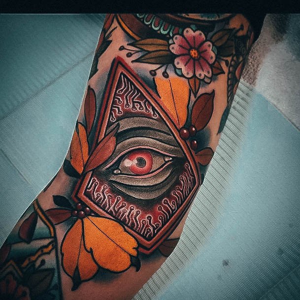 Girls Tattoos With All Seeing Eye