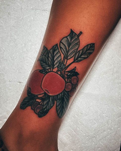 Girls Tattoos With Apple