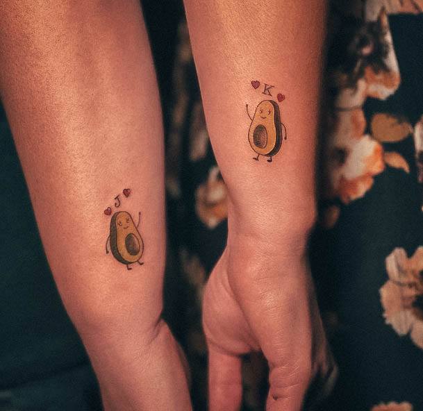 Girls Tattoos With Avocado