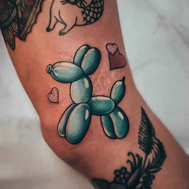 Girls Tattoos With Ballon Animal