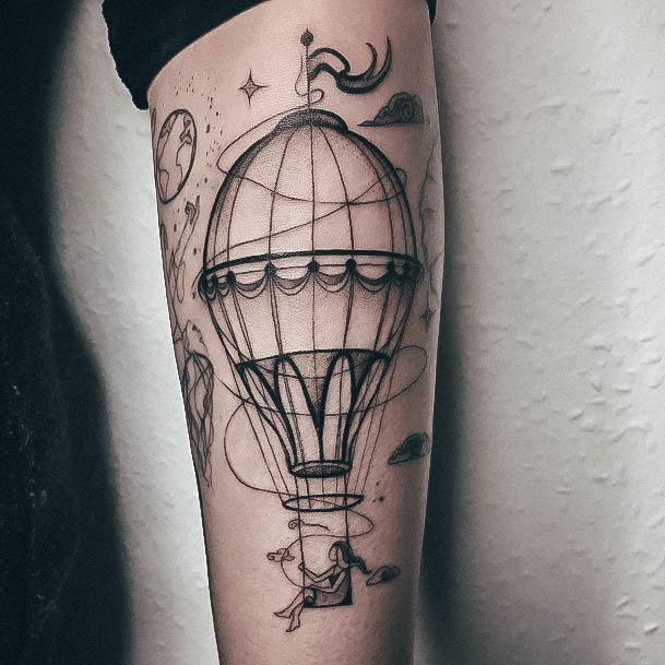 Girls Tattoos With Ballon