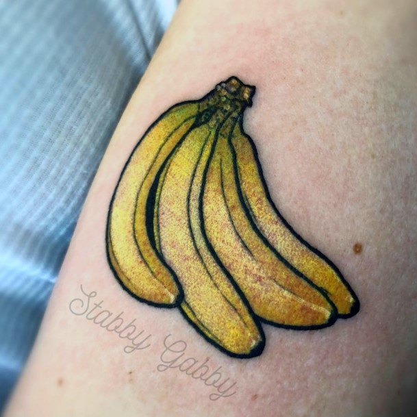 Girls Tattoos With Banana