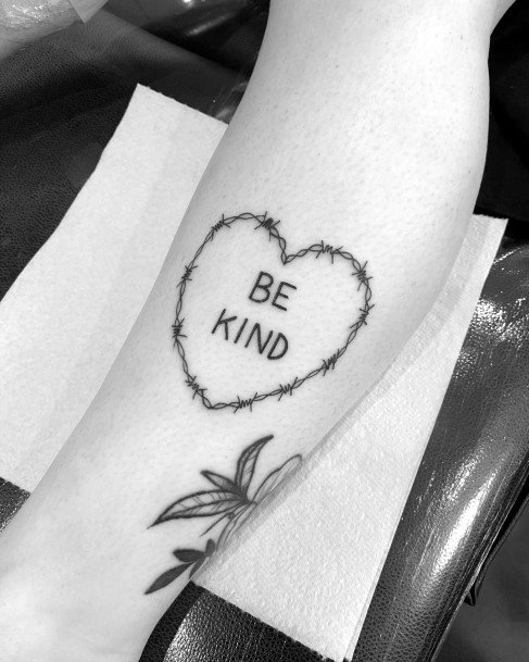 Girls Tattoos With Be Kind