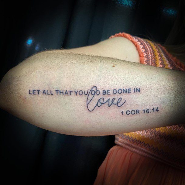 Girls Tattoos With Bible Verse