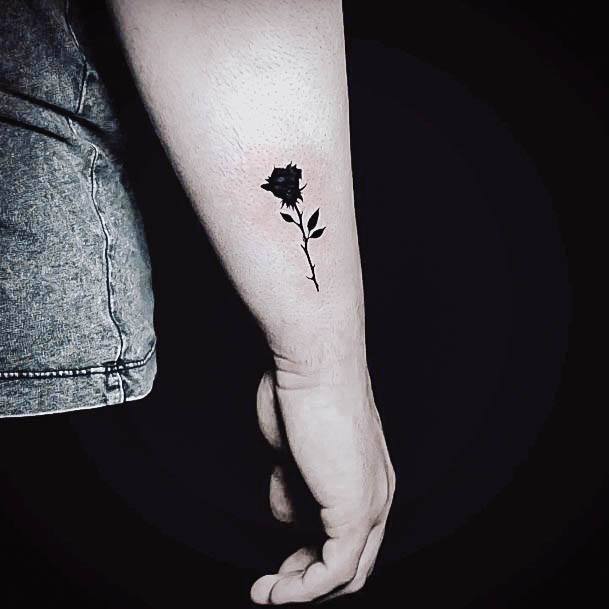 Girls Tattoos With Black Rose