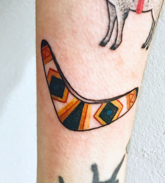 Girls Tattoos With Boomerang