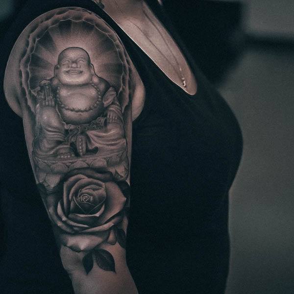 Girls Tattoos With Buddha