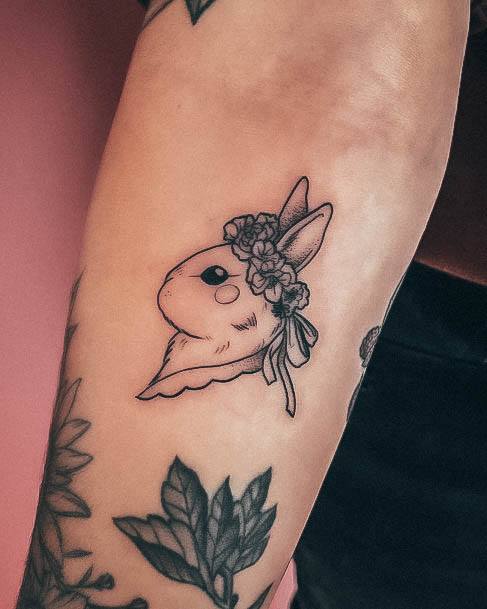 Girls Tattoos With Bunny Rabbit