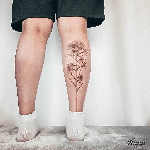 Girls Tattoos With Calf