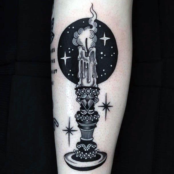Girls Tattoos With Candle