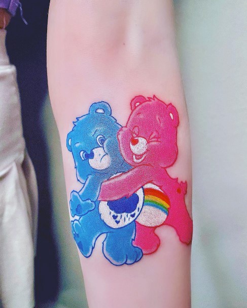 Girls Tattoos With Carebears