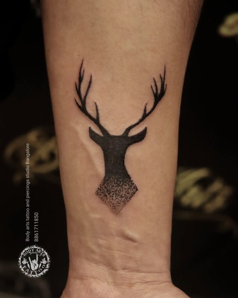 Girls Tattoos With Caribou Reindeer