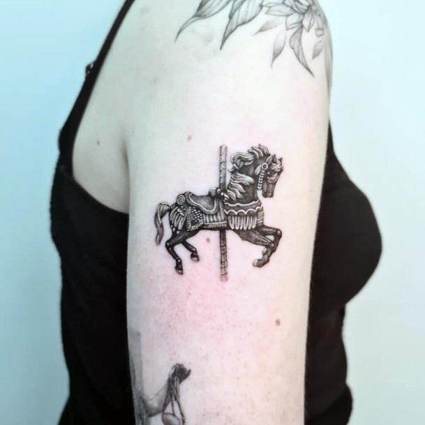 Girls Tattoos With Carousel