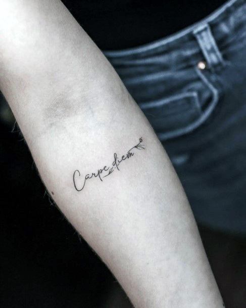 Girls Tattoos With Carpe Diem