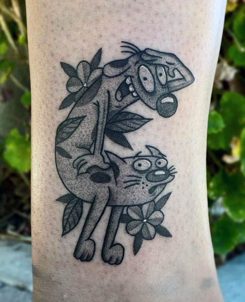 Girls Tattoos With Catdog