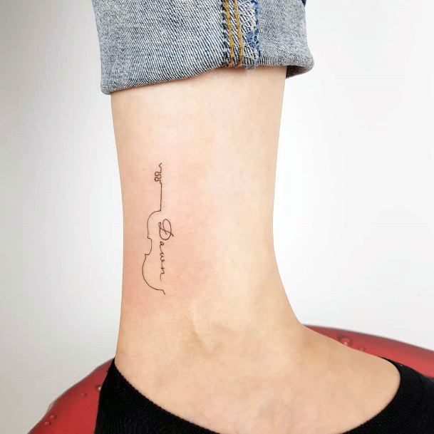 Girls Tattoos With Cello