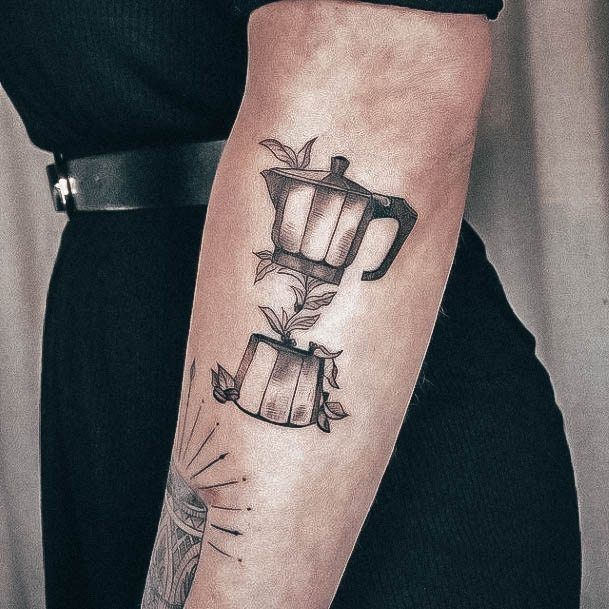 Girls Tattoos With Coffee Pot