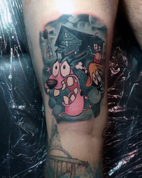Girls Tattoos With Courage The Cowardly Dog