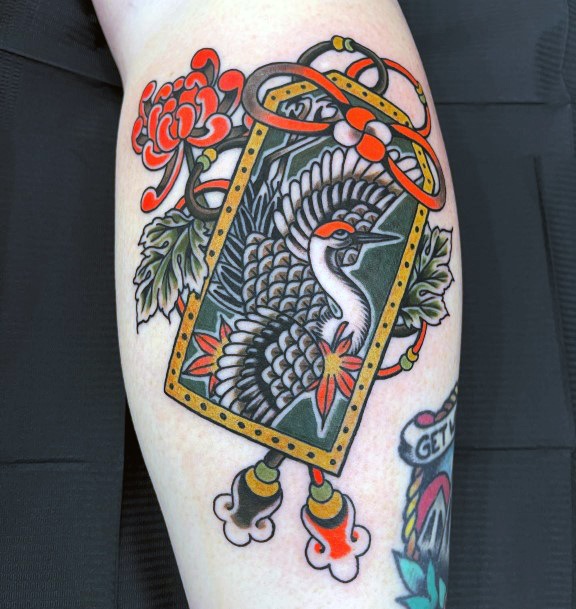 Girls Tattoos With Crane