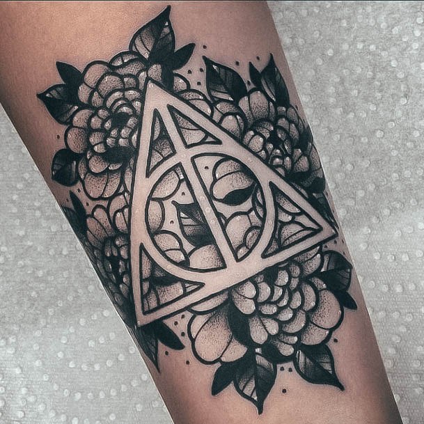 Girls Tattoos With Deathly Hallows