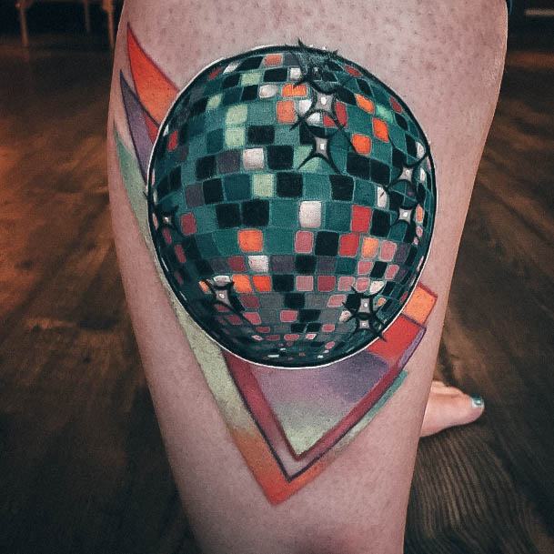 Girls Tattoos With Disco Ball