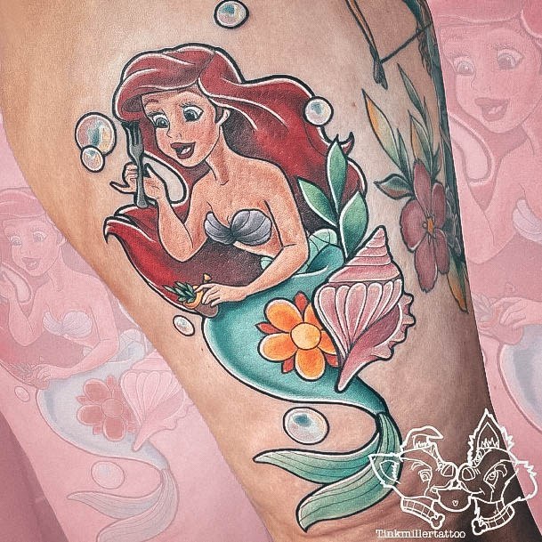 Girls Tattoos With Disney Princess