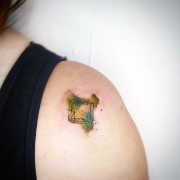 Girls Tattoos With Emerald