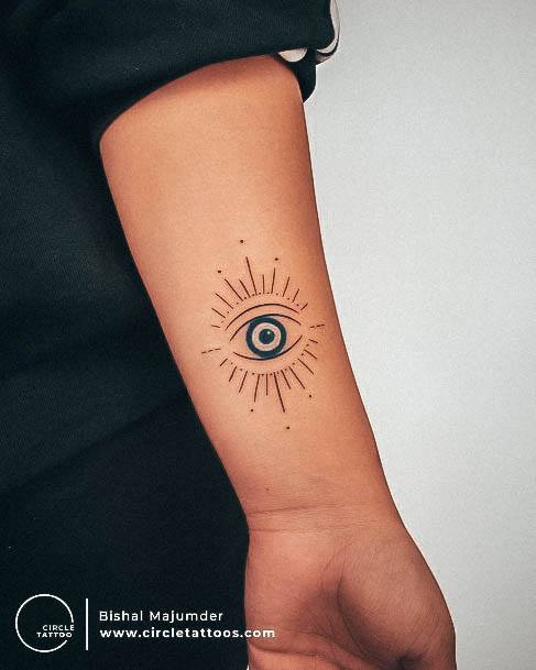 Girls Tattoos With Evil Eye