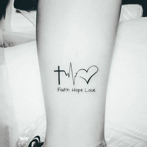 Girls Tattoos With Faith Hope Love