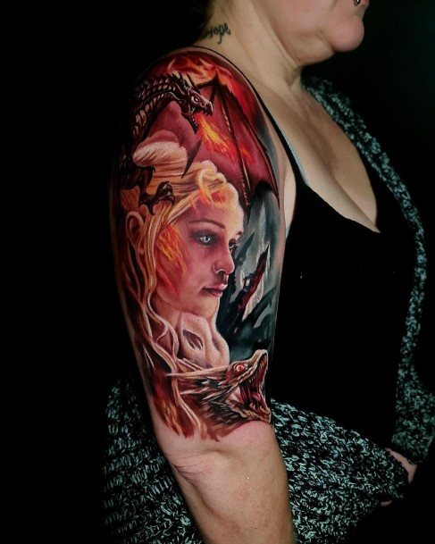 Girls Tattoos With Game Of Thrones