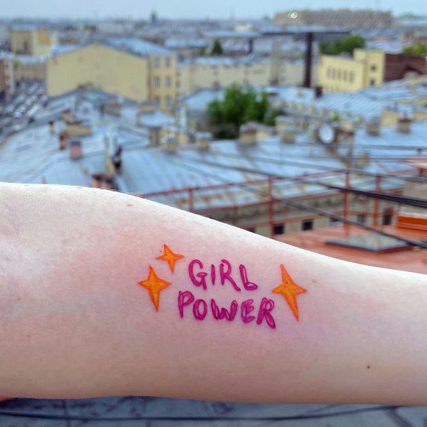 Girls Tattoos With Girl Power