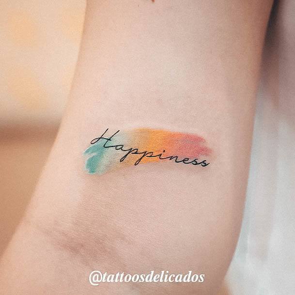 Girls Tattoos With Girly Happiness Colorful