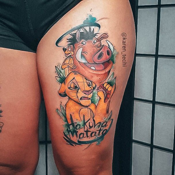 Girls Tattoos With Hakuna Matata