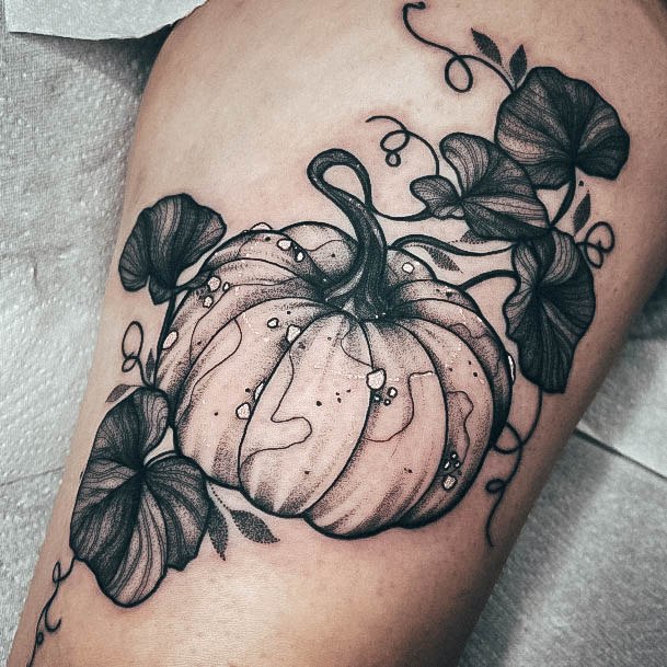 Girls Tattoos With Halloween