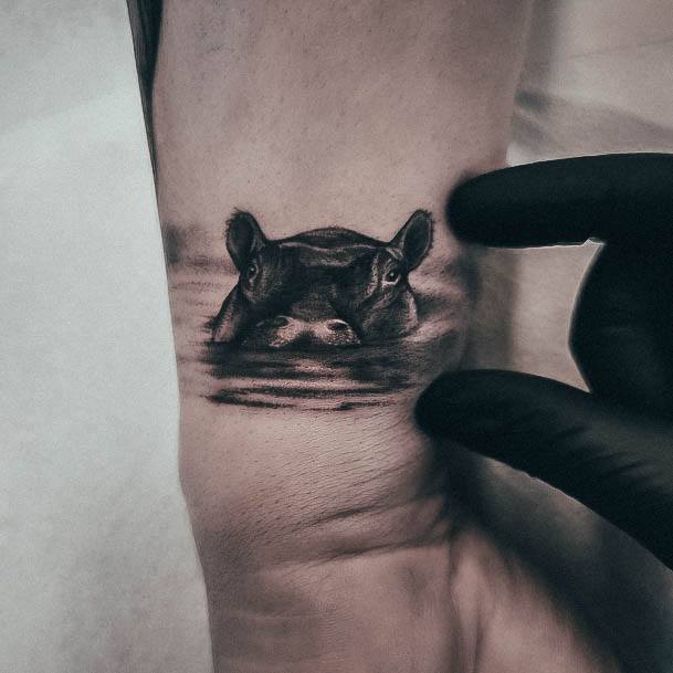 Girls Tattoos With Hippo