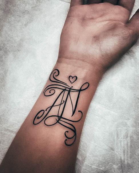 Girls Tattoos With Initials